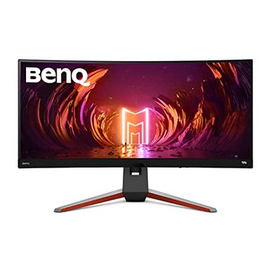 image of BenQ MOBIUZ EX3415R 34" 21:9 Ultra-Wide QHD 144Hz HDR IPS LED Curved Gaming Monitor with FreeSync, Built-In Speakers, Metallic Gray with sku:bex3415r-adorama