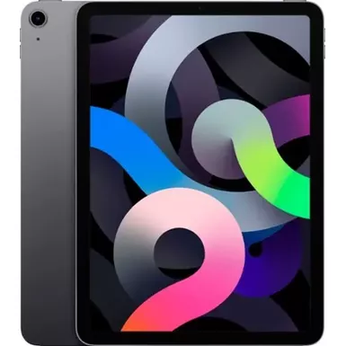 image of Apple - Geek Squad Certified Refurbished 10.9-Inch iPad Air - (4th Generation) with Wi-Fi - 64GB - Space Gray with sku:bb22144681-bestbuy