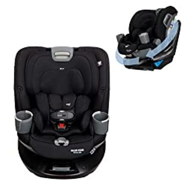 image of Maxi-Cosi Emme 360 All-in-One Convertible Car Seat, 360 FlexiSpin Rotational Seat, from Birth to Ten Years (5-100 lbs): Rear-Facing, Forward-Facing, & Belt-Positioning Booster, Midnight Black with sku:b0b8dzhvw7-amazon
