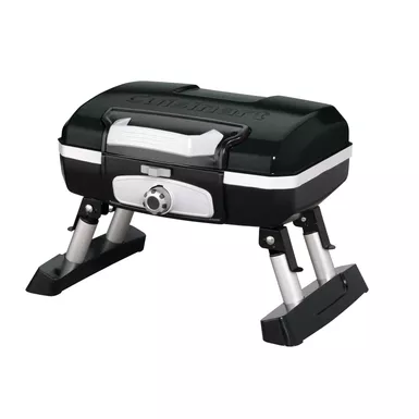 image of Cuisinart - Petit Gourmet Tabletop Portable Gas Grill Black with sku:cgg-180tb-powersales