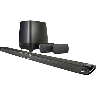 image of Polk Audio MagniFi Max SR Home Theater Surround Sound Bar for 4K&HD TVs  Wireless Subwoofer&Two Speakers Included - Black with sku:bb20977020-6426202-bestbuy-teac