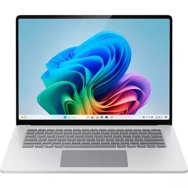 Microsoft - Surface Laptop - Copilot+ PC - 15" Touch-Screen - Snapdragon X Elite - 16GB Memory - 256GB SSD (7th Edition) - Platinum