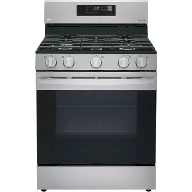 image of LG 5.8-Cu. Ft. Gas Smart Range with EasyClean, Stainless Steel with sku:lrgl5821s-almo