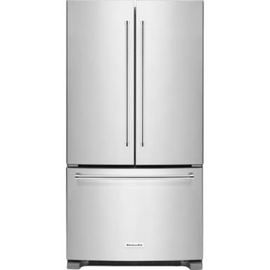 image of KitchenAid - 20 Cu. Ft. French Door Counter-Depth Refrigerator - Stainless steel with sku:bb19735125-5867313-bestbuy-kitchenaid