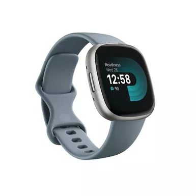 image of Fitbit - Versa 4 Fitness Smartwatch - Platinum with sku:bb22032282-bestbuy
