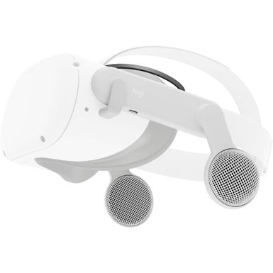 image of Logitech - Chorus Off-Ear Integrated Audio for Meta Quest 2 - White with sku:bb22053949-6512833-bestbuy-logitech