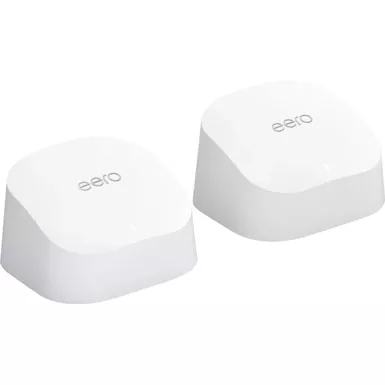 image of eero - 6 AX1800 Dual-Band Mesh Wi-Fi 6 System (2-pack) - White with sku:bb21644800-bestbuy