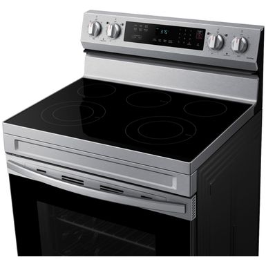 Alt View Zoom 15. Samsung - 6.3 cu. ft. Freestanding Electric Range with Rapid Boil™, WiFi & Self Clean - Stainless steel