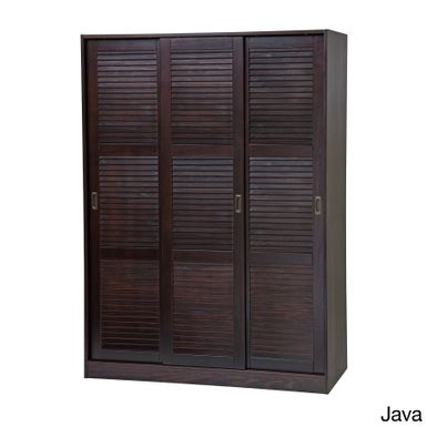 image of Customizable Solid Pine Three Sliding Door Wardrobe - Java with sku:7aaclo3oqqusrtbj9hoiugstd8mu7mbs-pal-ovr