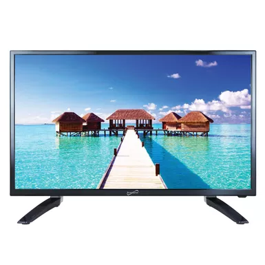 image of SuperSonic SC-3210 1080p LED Widescreen HDTV 32" Flat Screen with USB Compatibility, SD Card Reader, HDMI & AC Input: Built-in Digital Noise Reduction with sku:sc-3210-powersales