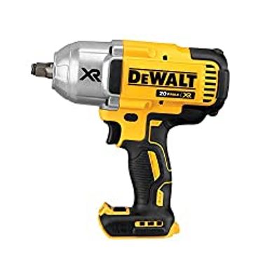 image of DEWALT 20V MAX XR Impact Wrench Kit, Brushless, High Torque, Hog Ring Anvil, 1/2-Inch, Tool Only (DCF899HB) , Yellow w/ 5Ah XR Batteries with sku:b00wtqw7ja-dew-amz