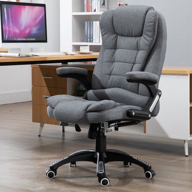 image of Copper Grove Lecheria Dark Grey Adjustable Massaging Office Chair - Grey with sku:7fjazwrxz_onrbrxyz0tgqstd8mu7mbs-aos-ovr