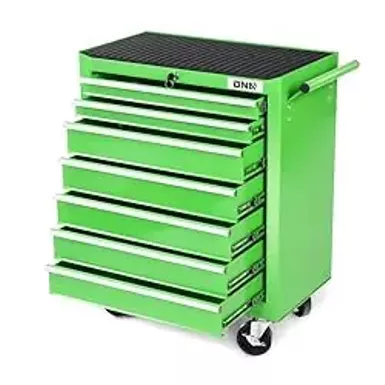 image of DNA MOTORING 7-Drawer Rolling Tool Cabinet Chest with Keyed Locking System Non-Slip Mat, for Garage Warehouse Workshop, Green, TOOLS-00399 with sku:b0cq7rx2z8-amazon