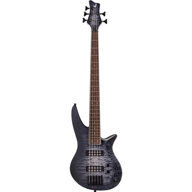 image of Jackson X Series Spectra Bass SBXQ V 5-String Electric Guitar, Laurel Fingerboard, Transparent Black Burst with sku:ja2919924585-adorama