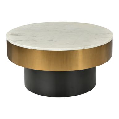 image of Aurelle Home Glam Gold Rimmed Marble Coffee Table - Marble with sku:81sxxruxlfv-hy_bmd1wsgstd8mu7mbs-overstock