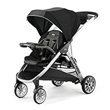 image of Chicco Bravo For2 Standing/Sitting Double Stroller, Iron with sku:b07k12fs2r-art-amz