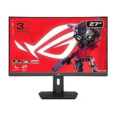 ASUS - ROG Strix 27” Curved 1440P 180Hz FreeSync Gaming Monitor with HDR (DisplayPort,HDMI,USB) - Black