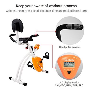 loctek u1 under desk bike upright stationary foldable exercise bike