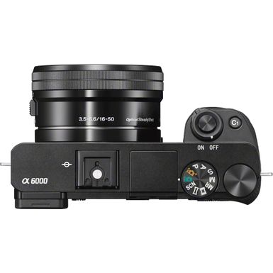 Top Zoom. Sony - Alpha a6000 Mirrorless Camera with 16-50mm Retractable Lens - Black