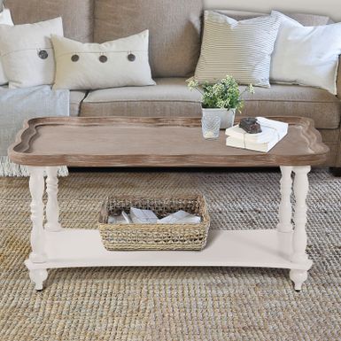 Rent to own 2 Tier Rustic Farmhouse Wooden Cottagecore Coffee Table ...