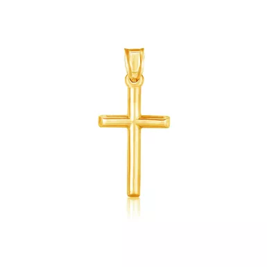 image of 14k Yellow Gold High Polish Cross Pendant with sku:d87641136-rcj
