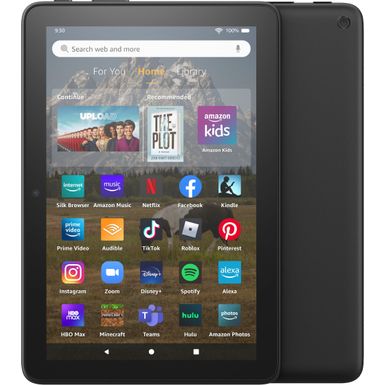 image of Amazon - Fire HD 8 (2022) 8" HD tablet with Wi-Fi 32 GB - Black with sku:bb22052232-6521156-bestbuy-amazon