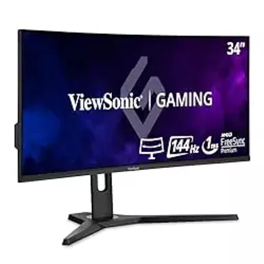 ViewSonic - OMNI VX3418-2KPC 34" LCD Curved FHD Adaptive Sync Gaming Monitor (DisplayPort HDMI) - Black