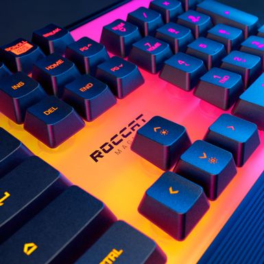 Alt View Zoom 12. ROCCAT - Magma Full-size Wired Silent Membrane Gaming Keyboard with 5 Zone/ 10 LED AIMO RGB Top Plate and Detachable Palm 