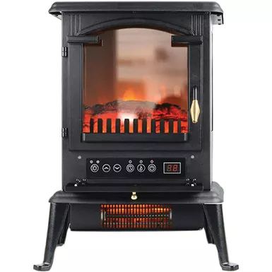 image of LifeSmart 3 Sided Flame View Infrared Heater Stove with sku:ht1109-almo