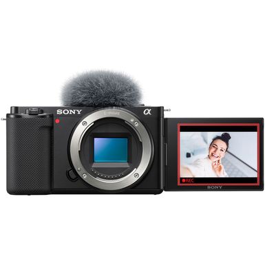 image of Sony - Alpha ZV-E10 Mirrorless Vlog Camera - Body Only - Black with sku:bb21810657-6473798-bestbuy-sony