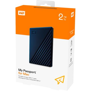 Alt View Zoom 21. WD - My Passport for Mac 2TB External USB 3.0 Portable Hard Drive - Blue