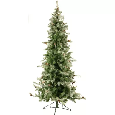 Fraser Hill Farm 9.0' Buffalo Fir Slim Christmas Tree - 8F Clear LED Lights, EZ Connect