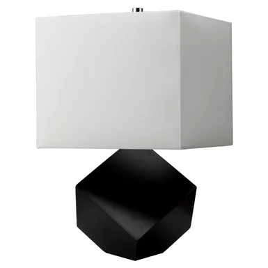 Contemporary Metal Geometric Table Lamp in Black