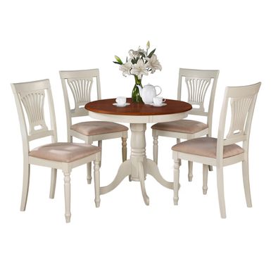 image of 5-Piece Kitchen Table Set And 4 Chairs For Dining Room - Microfiber with sku:ago-8prqxtqe65pcqf1t1astd8mu7mbs-eas-ovr