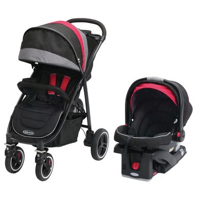 graco red and black stroller