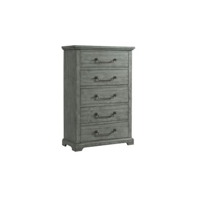 Martin Svensson Home Beach House 5 Drawer Solid Wood Chest, Dove Grey - 5-drawer - Dove Grey