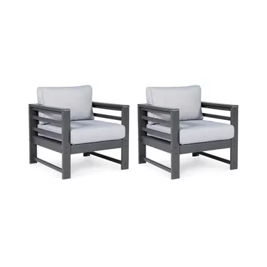 image of Amora Outdoor Lounge Chair with Cushion (Set of 2) with sku:p417-820-ashley