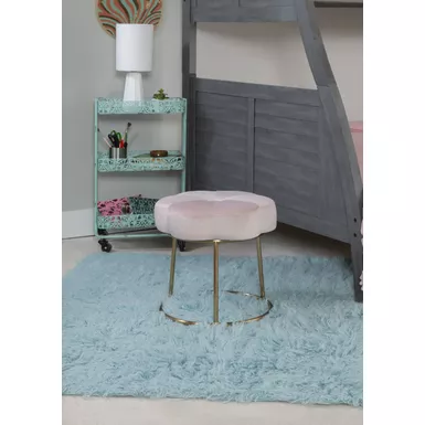 image of Shireen Accent Vanity Stool Pink with sku:lfxs1374-linon