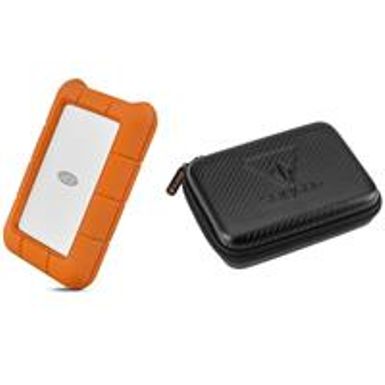 image of LaCie Rugged USB-C 3.0 2TB External Hard Drive - With HD-1 Portable Hard Drive Case with sku:vdlfr400080c-adorama