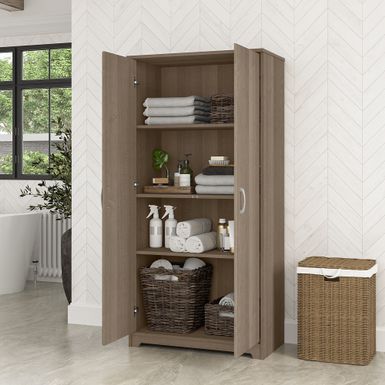 Rent to own Cabot Tall Bathroom Storage Cabinet with Doors by Bush ...