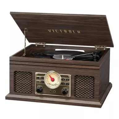 image of Victrola - Bluetooth Stereo Audio System - Espresso with sku:bb21263594-bestbuy