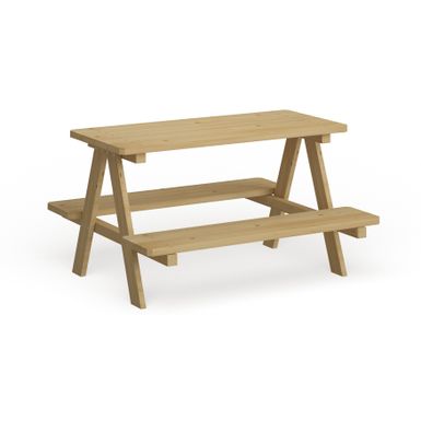image of Sorrento Kids' Wood Picnic Table by Havenside Home - Brown with sku:zymj41tkz0f_lpmw4wdtkgstd8mu7mbs-overstock