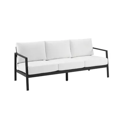 image of Albin Aluminum Outdoor 3 Seater Sofa White with sku:lfxs2180-linon