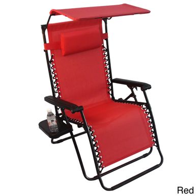 image of Garden City Oversized Zero Gravity Chair with Sunshade and Drink Tray by Havenside Home - Red with sku:e0uoop_v_7ozyqdwbwrqnwstd8mu7mbs-overstock