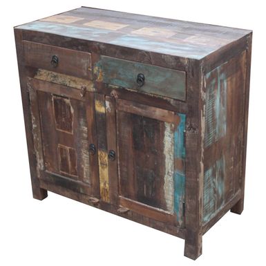 image of Handmade Timbergirl Reclaimed Wood 2-door Sideboard Cabinet (India) - Recalimed wood 2 door sideboard with sku:eycesguvkg1xszxtkn3vaastd8mu7mbs--ovr