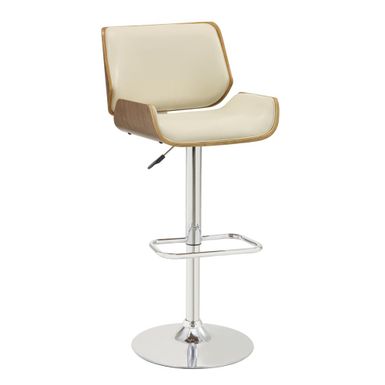 image of Upholstered Adjustable Bar Stool Ecru and Chrome with sku:130503-coaster