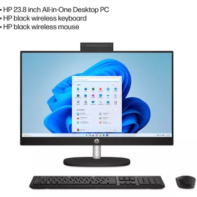 image of HP - 24" Touch-Screen All-in-One with Adjustable Height - AMD Ryzen 5 - 8GB Memory - 1TB SSD - Jet Black with sku:bb22115246-bestbuy