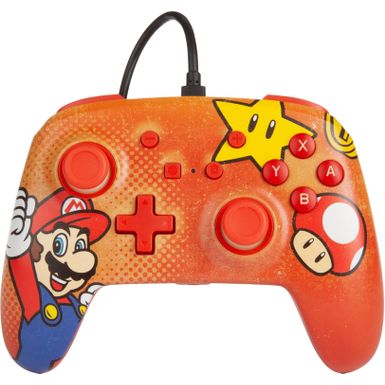 image of PowerA - Enhanced Wired Controller for Nintendo Switch - Mario Vintage with sku:bb21623438-6425376-bestbuy-powera