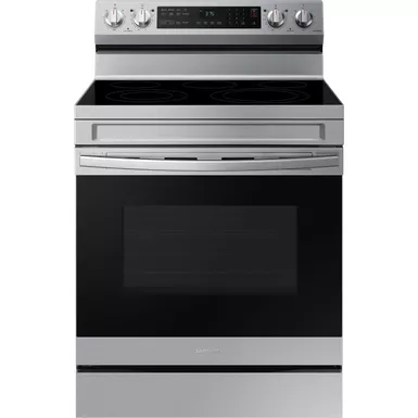 Samsung - 6.3 cu. ft. Freestanding Electric Range with WiFi, No-Preheat Air Fry & Convection - Stainless Steel