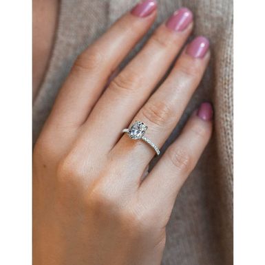 image of Annello by Kobelli 14k Gold 2ct TGW Forever One Moissanite and Lab Diamond Engagement Ring (DEF/VS, DEF/VS) - 6.5 - White with sku:k0qeccazs1aech0u61ut0gstd8mu7mbs-ann-ovr